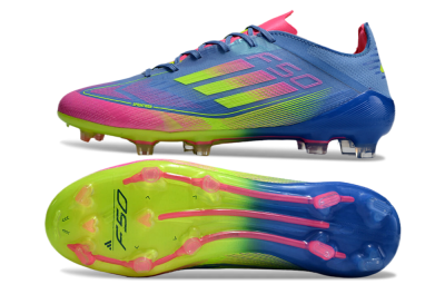 Men's Adidas F50 Elite TF Football Shoes - Blue/Pink/Yellow