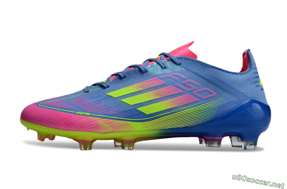 Men's Adidas F50 Elite TF Football Shoes - Blue/Pink/Yellow 0