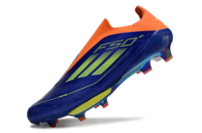 Men's Adidas F50+ Elite Lightstrike Pro Laceless FG Football Boots - Blue/Yellow/Orange