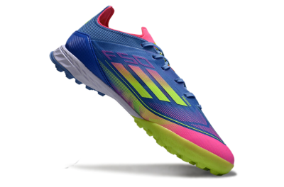 Men's Adidas F50 Elite TF Football Shoes - Blue/Pink/Yellow