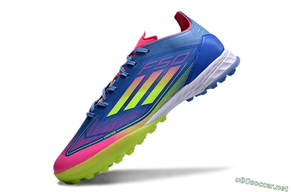 Men's Adidas F50 Elite TF Football Shoes - Blue/Pink/Yellow 5