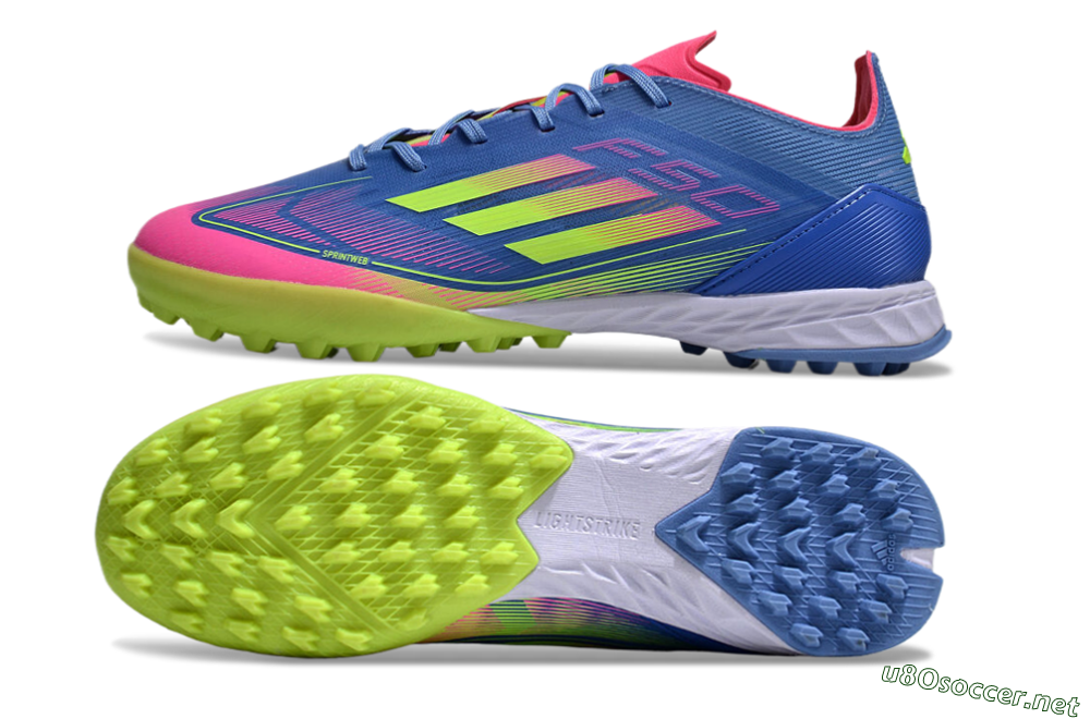Men's Adidas F50 Elite TF Football Shoes - Blue/Pink/Yellow 1