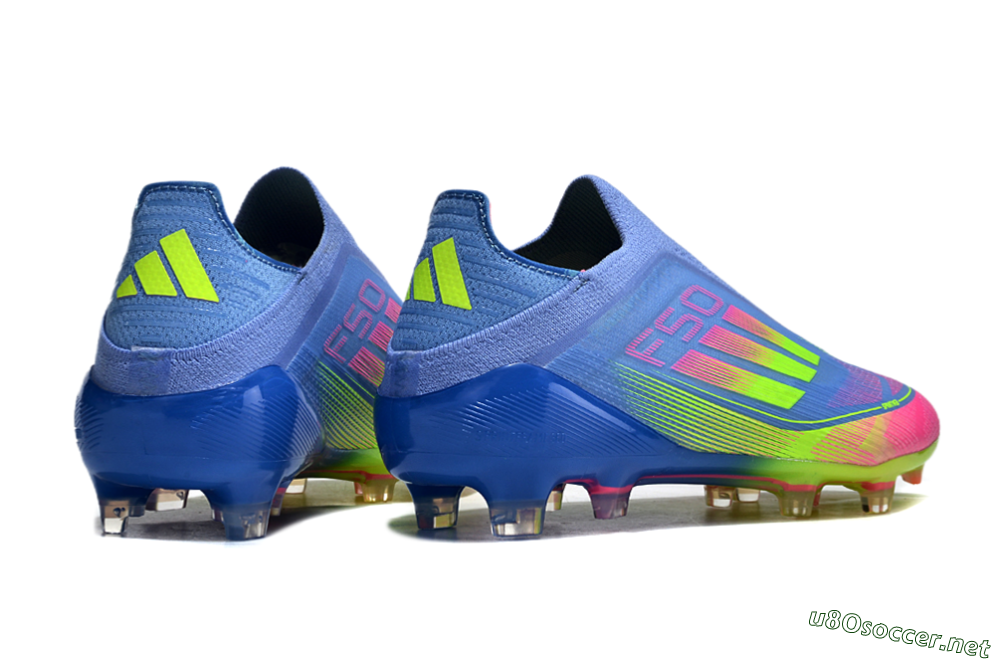 Men's Adidas F50 Elite FG Football Boots - Blue/Pink/Yellow 6