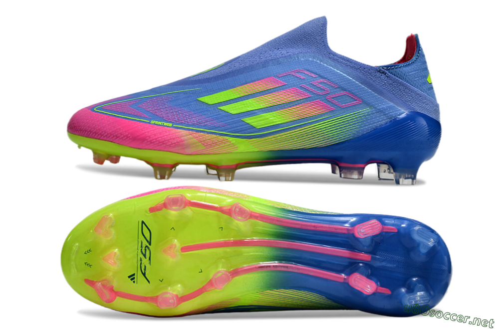 Men's Adidas F50 Elite FG Football Boots - Blue/Pink/Yellow 1