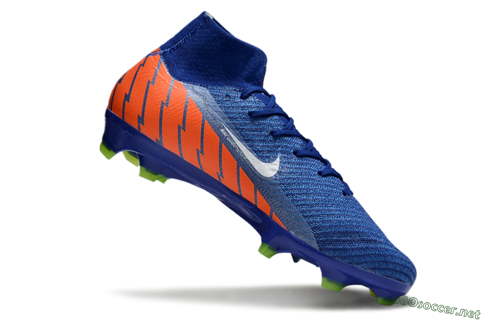 Unisex Nike Air Zoom Mercurial Superfly 10 Elite FG Football Boots - Blue/White/Orange 4