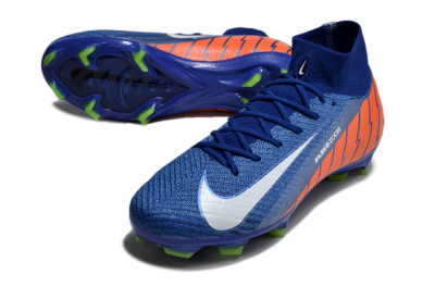 Unisex Nike Air Zoom Mercurial Superfly 10 Elite FG Football Boots - Blue/White/Orange
