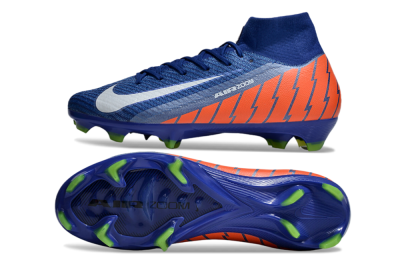 Unisex Nike Air Zoom Mercurial Superfly 10 Elite FG Football Boots - Blue/White/Orange
