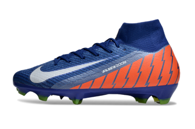 Unisex Nike Air Zoom Mercurial Superfly 10 Elite FG Football Boots - Blue/White/Orange