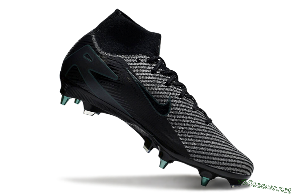 Men's Nike Air Zoom Mercurial Superfly 10 Elite SG Football Boots - Black/Jade 4