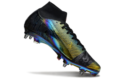 Men's Nike Air Zoom Mercurial Superfly 10 Elite SG Football Boots - Gold/Black/Blue