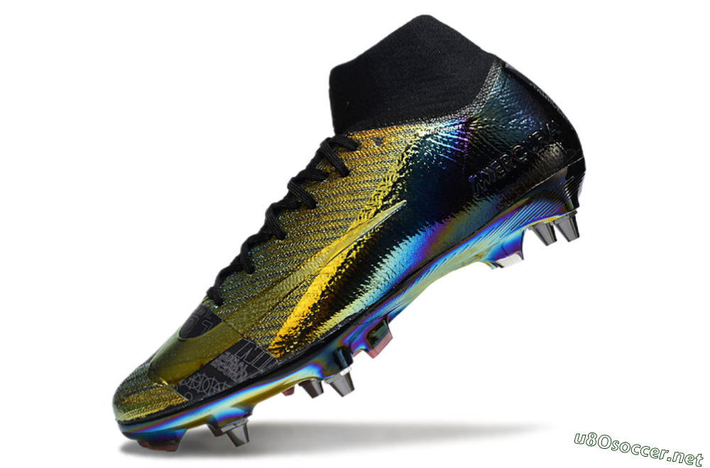 Men's Nike Air Zoom Mercurial Superfly 10 Elite SG Football Boots - Gold/Black/Blue 5
