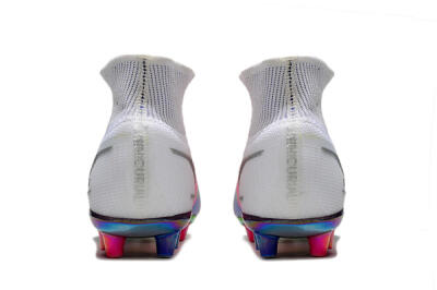 Unisex Nike Mercurial Superfly 8 Elite AG Football Boots - White/Pink/Blue/Yellow