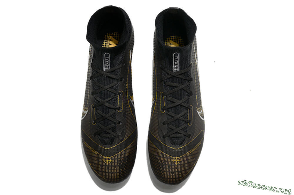 Unisex Nike Mercurial Superfly 8 Elite FG Football Boots - Black/Gold/Silver 4
