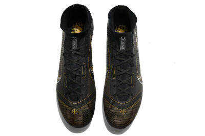 Unisex Nike Mercurial Superfly 8 Elite FG Football Boots - Black/Gold/Silver