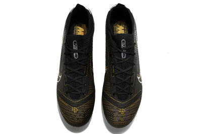 Unisex ike Mercurial Vapor 14 Elite FG Football Boots - Black/Gold/Silver
