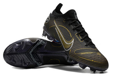 Unisex ike Mercurial Vapor 14 Elite FG Football Boots - Black/Gold/Silver