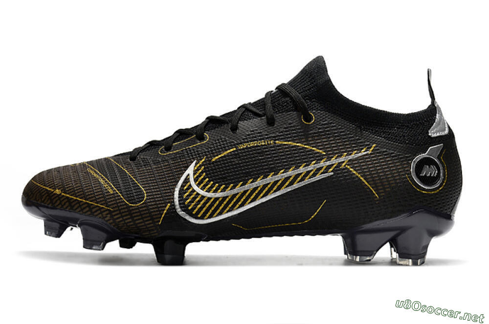 Unisex ike Mercurial Vapor 14 Elite FG Football Boots - Black/Gold/Silver 0