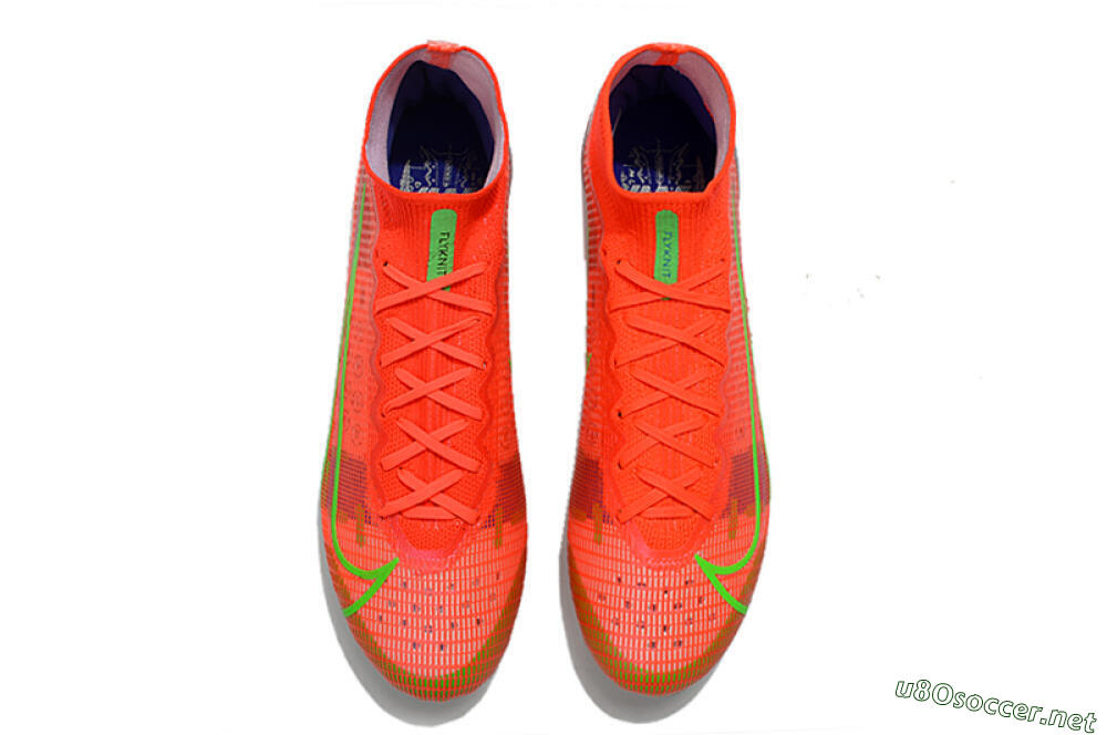 Unisex Nike Mercurial Superfly 8 Elite AG Football Boots - Red/Yellow/Silver 4