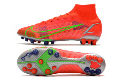 Unisex Nike Mercurial Superfly 8 Elite AG Football Boots - Red/Yellow/Silver