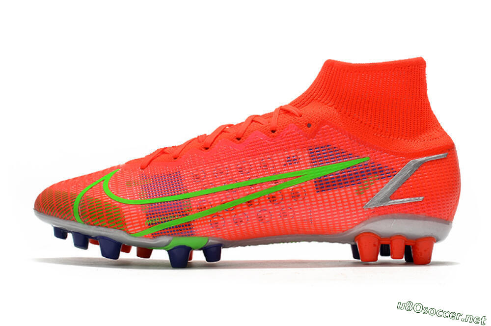 Unisex Nike Mercurial Superfly 8 Elite AG Football Boots - Red/Yellow/Silver 0