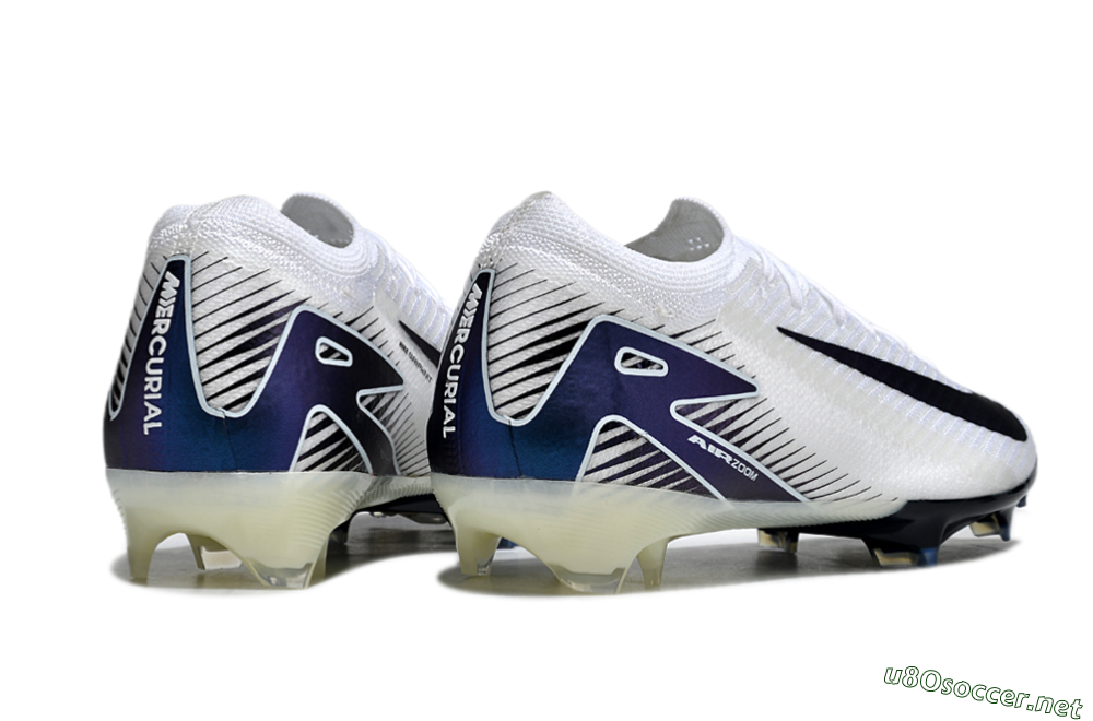 Unisex Nike Air Zoom Mercurial Vapor 16 Elite FG Football Boots - White/Blue 6