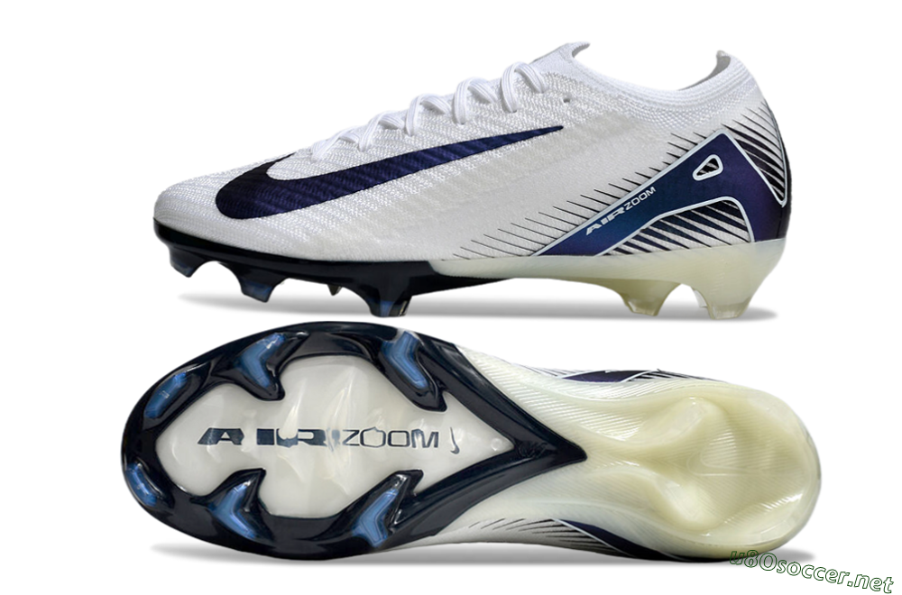 Unisex Nike Air Zoom Mercurial Vapor 16 Elite FG Football Boots - White/Blue 1