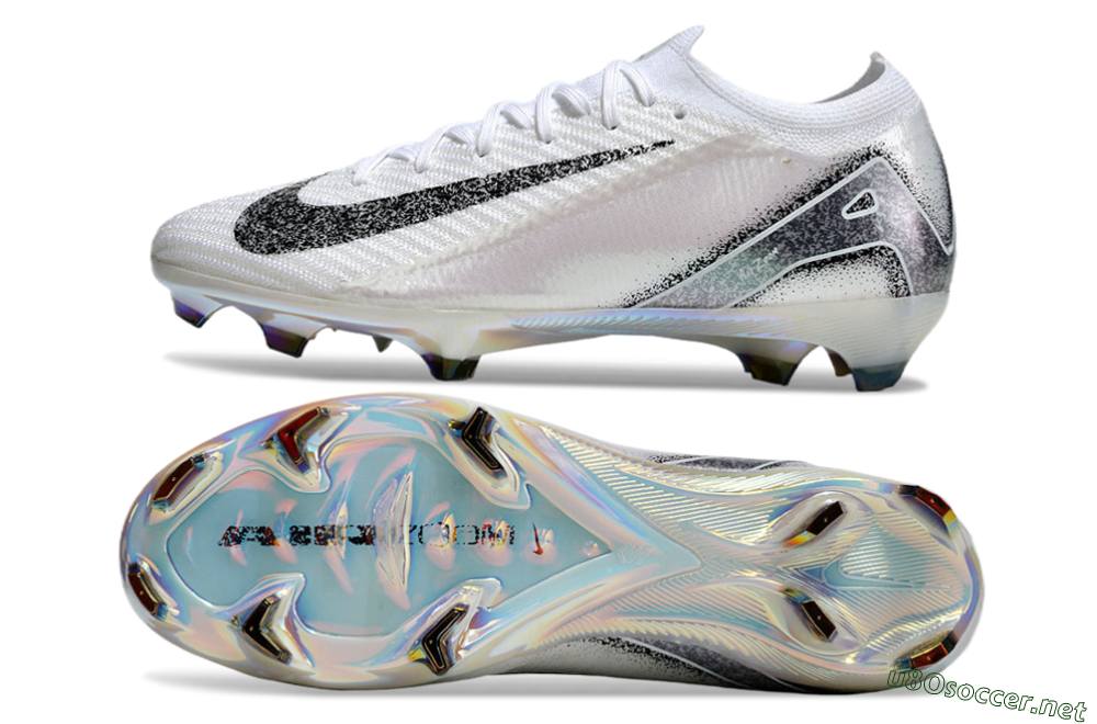Men's Nike Air Zoom Mercurial Vapor 16 Elite FG Football Boots - White/Black/Grey 1