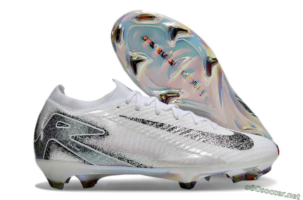 Men's Nike Air Zoom Mercurial Vapor 16 Elite FG Football Boots - White/Black/Grey 2