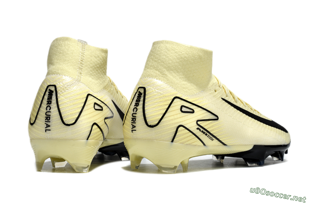 Unisex Nike Air Zoom Mercurial Superfly 10 Elite FG Football Boots - Beige/Black/Yellow 6