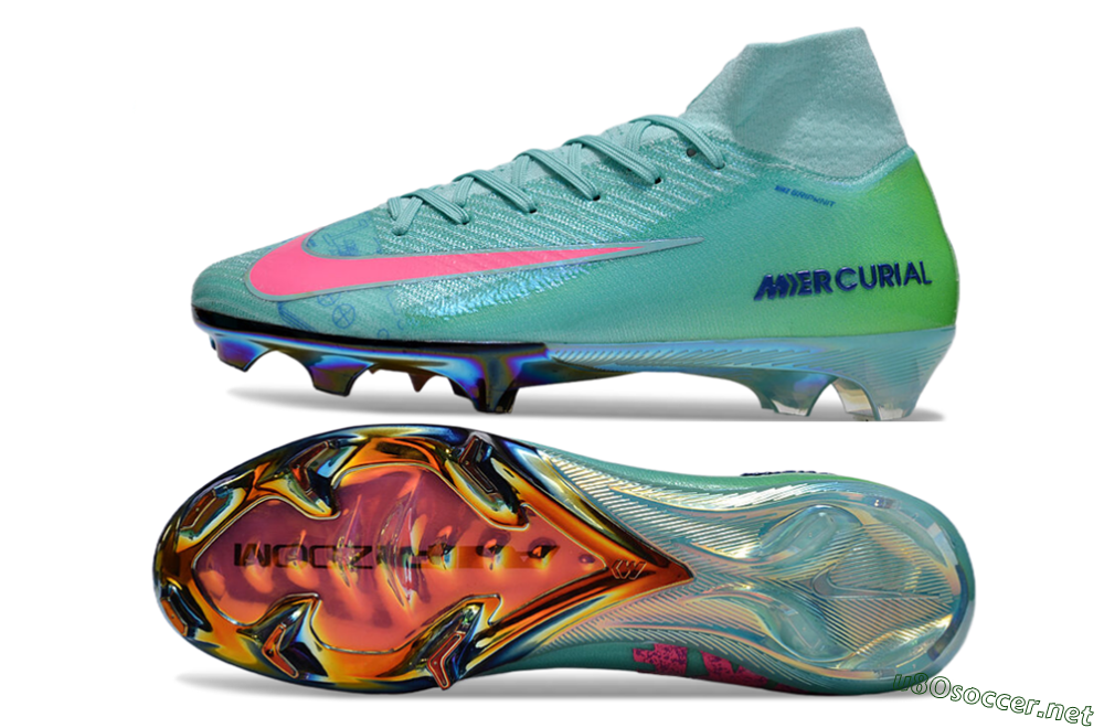 Men's Nike Air Zoom Mercurial Superfly 10 Elite FG Football Boots - Jade/Pink/Yellow 1