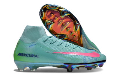 Men's Nike Air Zoom Mercurial Superfly 10 Elite FG Football Boots - Jade/Pink/Yellow