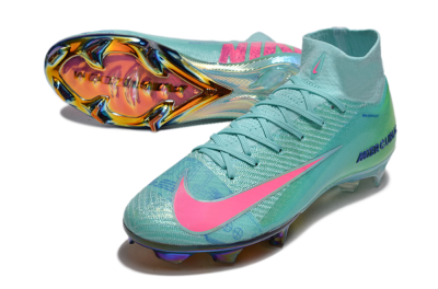 Men's Nike Air Zoom Mercurial Superfly 10 Elite FG Football Boots - Jade/Pink/Yellow