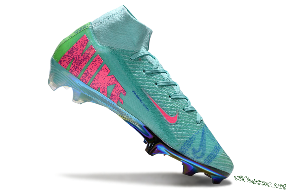 Men's Nike Air Zoom Mercurial Superfly 10 Elite FG Football Boots - Jade/Pink/Yellow 5