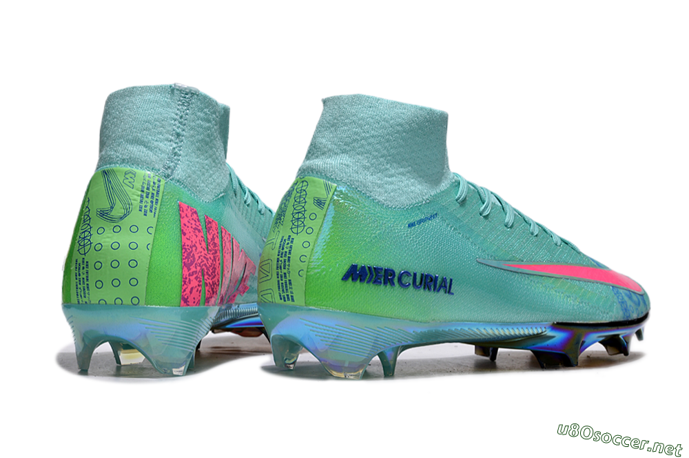 Men's Nike Air Zoom Mercurial Superfly 10 Elite FG Football Boots - Jade/Pink/Yellow 6