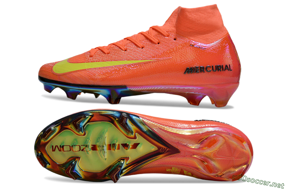 Men's Nike Air Zoom Mercurial Superfly 10 Elite FG Football Boots - Red/Yellow/Gold 1