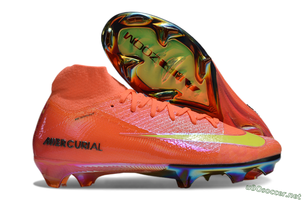Men's Nike Air Zoom Mercurial Superfly 10 Elite FG Football Boots - Red/Yellow/Gold 2