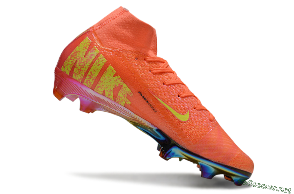 Men's Nike Air Zoom Mercurial Superfly 10 Elite FG Football Boots - Red/Yellow/Gold 4