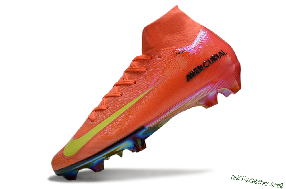 Men's Nike Air Zoom Mercurial Superfly 10 Elite FG Football Boots - Red/Yellow/Gold 5