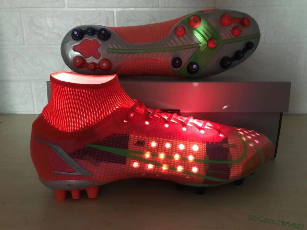 Unisex Nike Mercurial Superfly 8 Elite AG Football Boots - Red/Yellow/Silver
