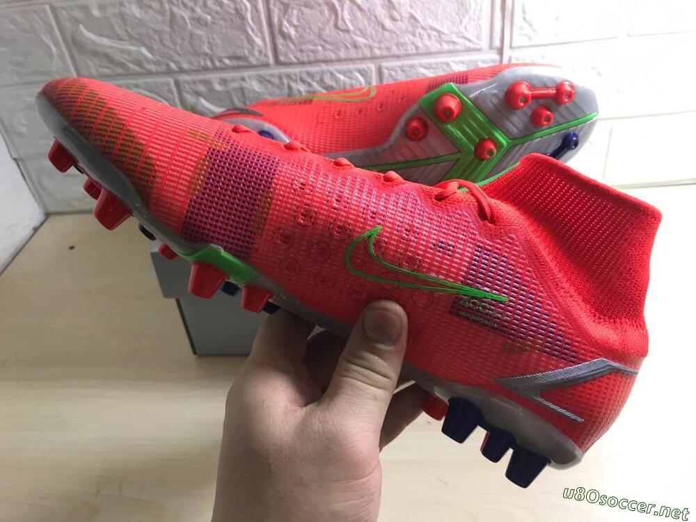 Unisex Nike Mercurial Superfly 8 Elite AG Football Boots - Red/Yellow/Silver