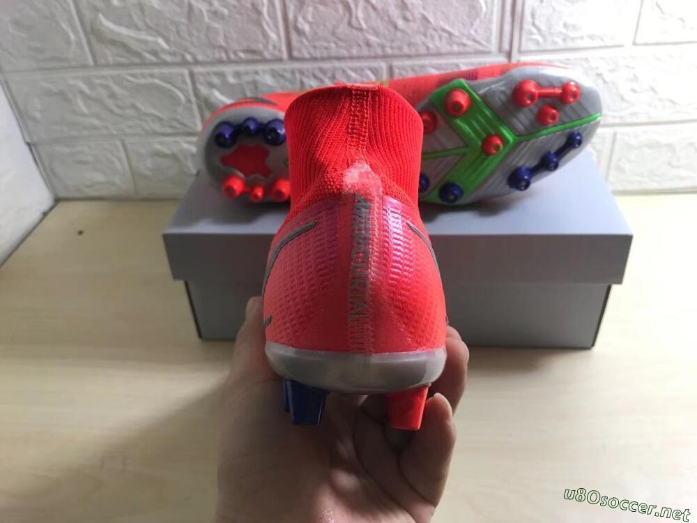 Unisex Nike Mercurial Superfly 8 Elite AG Football Boots - Red/Yellow/Silver