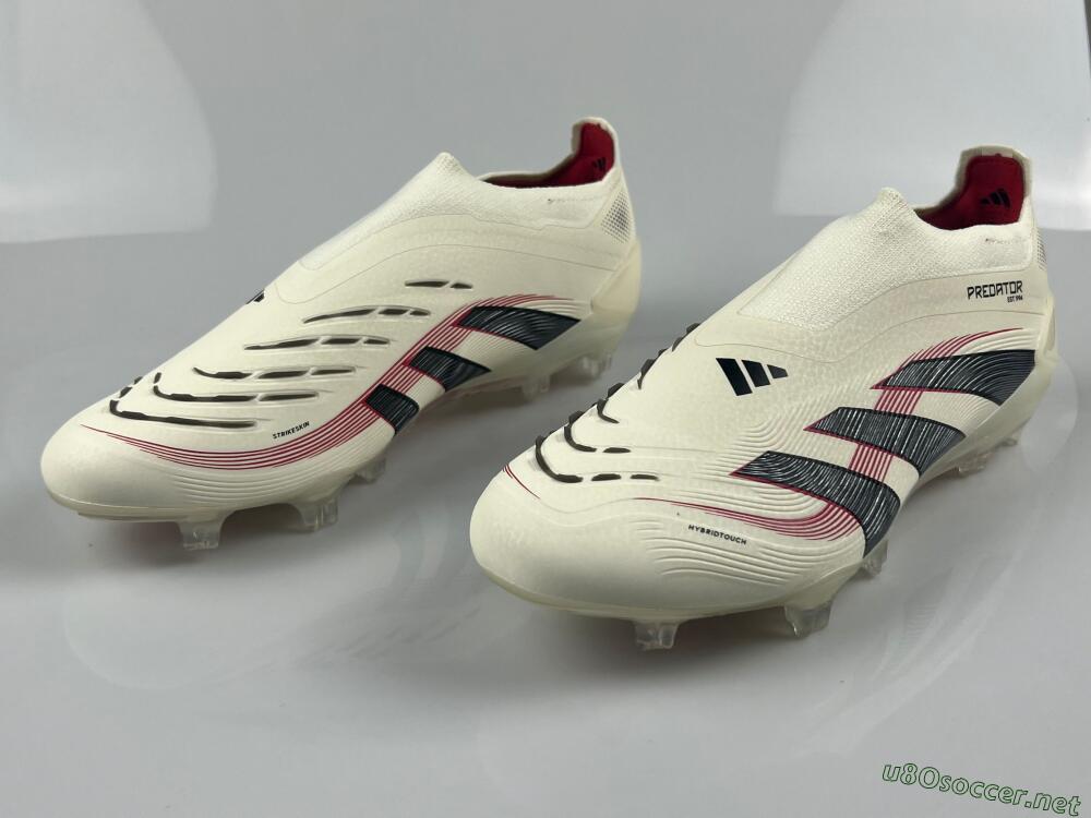 Unisex Adidas Predator Elite Laceless FG Football Boots - Beige/Red/Black