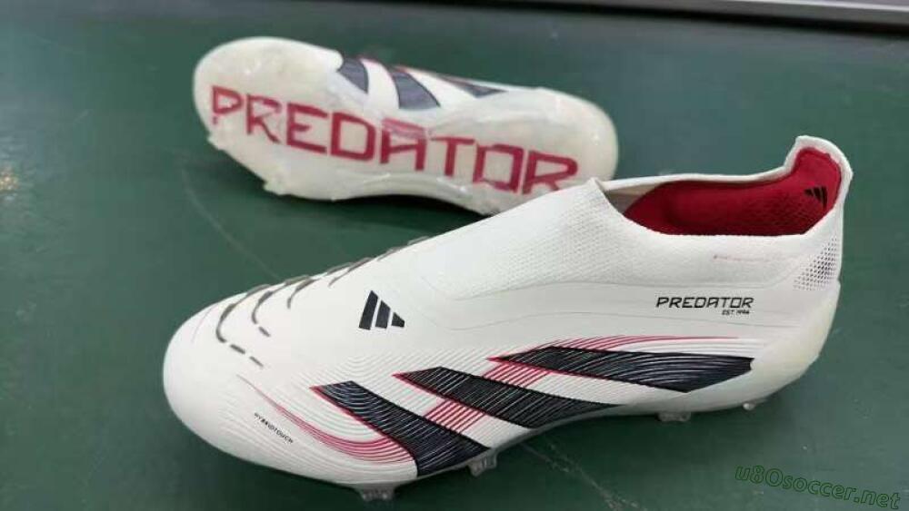 Unisex Adidas Predator Elite Laceless FG Football Boots - Beige/Red/Black