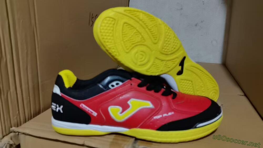 Men's Joma Top Flex IC Football Shoes - Red/Yellow/Black