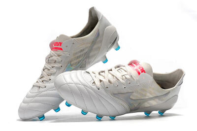 Men's Mizuno Morelia Neo 2 FG Football Boots - White/Silver/Blue