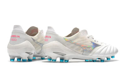 Men's Mizuno Morelia Neo 2 FG Football Boots - White/Silver/Blue