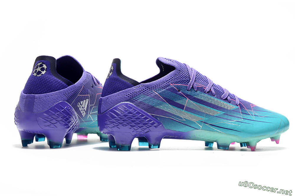 Men's Adidas X Speedflow.1 Messi FG Football Boots - Jade/Purple/Pink 6