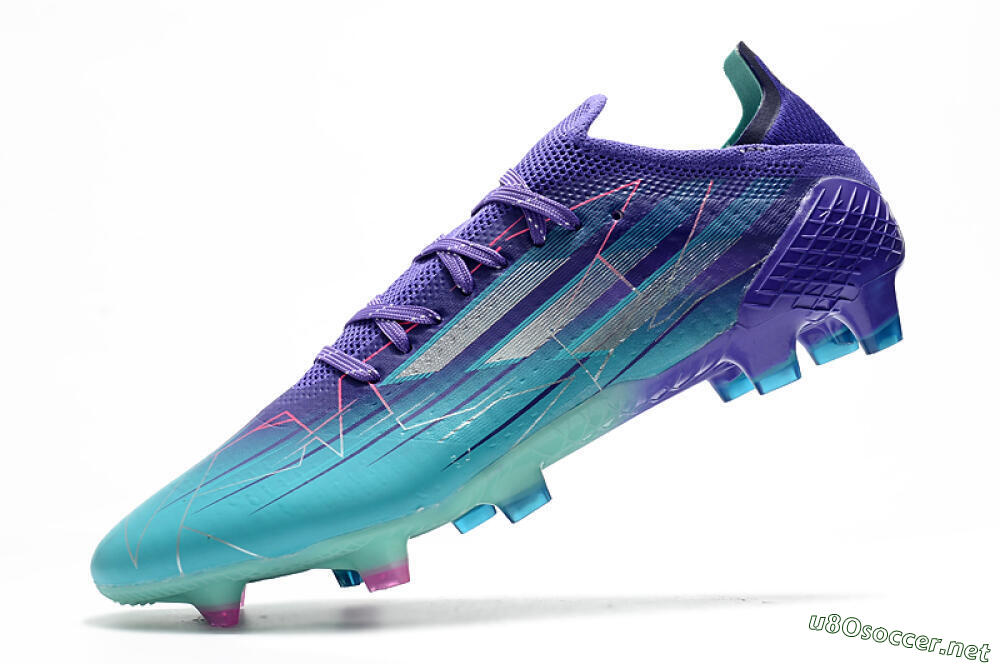 Men's Adidas X Speedflow.1 Messi FG Football Boots - Jade/Purple/Pink 4