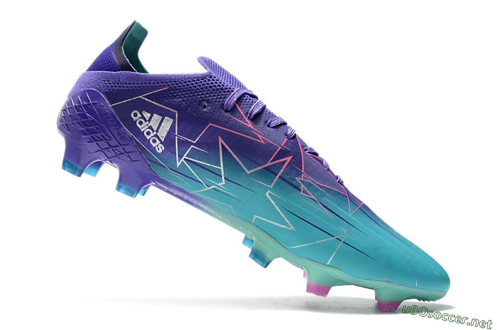 Men's Adidas X Speedflow.1 Messi FG Football Boots - Jade/Purple/Pink 5
