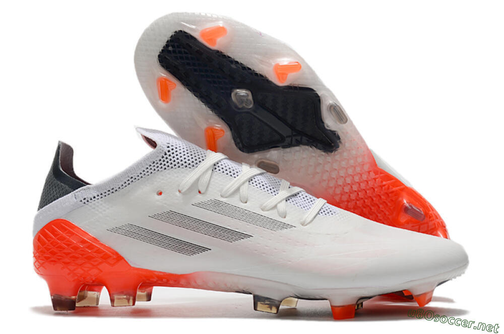 Men's Adidas X Speedflow.1 Messi FG Football Boots - White/Black/Red 2